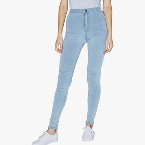 American Apparel Lightwash Stretchy Skinny Jeans